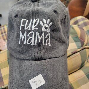 Brand new Fur mama distressed hat